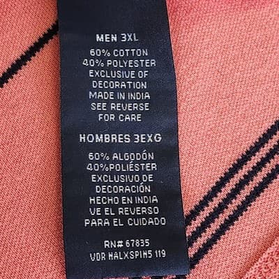 Nautica Polo Shirt Men's 3XL Blue Pink Striped Short Sleeve Classic Fit - Thumbnail 8
