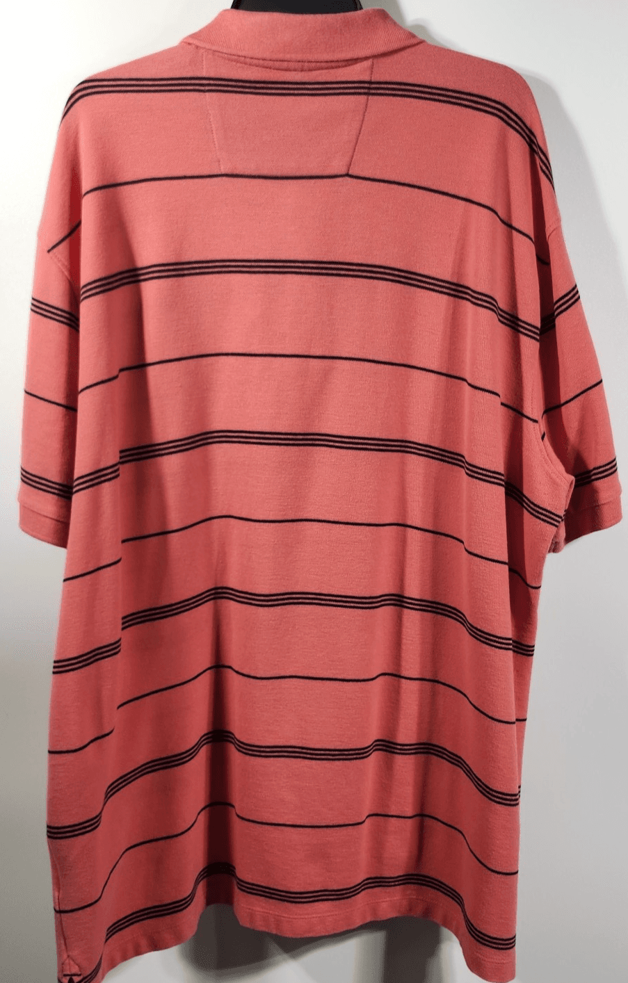 Nautica Polo Shirt Men's 3XL Blue Pink Striped Short Sleeve Classic Fit - Thumbnail 4