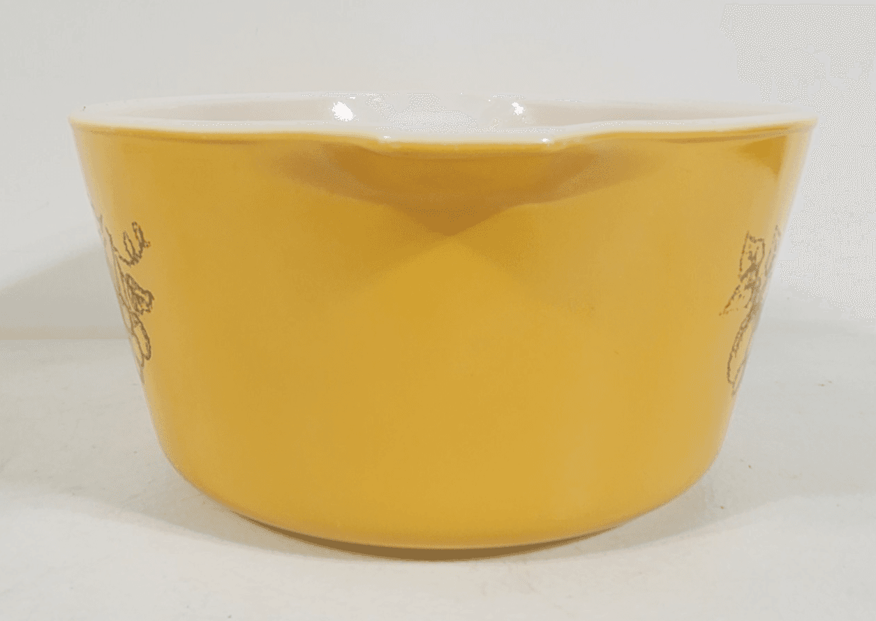 Vintage Pyrex Old Orchard Round Casserole Dish 1 Quart #473 Bake Serve & Store - Thumbnail 3