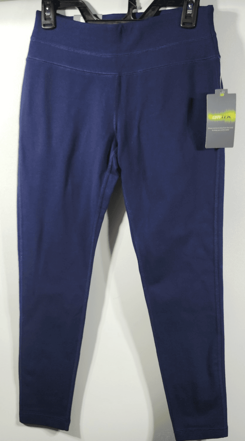 Tek Gear Leggings Women's S Blue Crop Active Athletic Mid Rise Elastic Workout