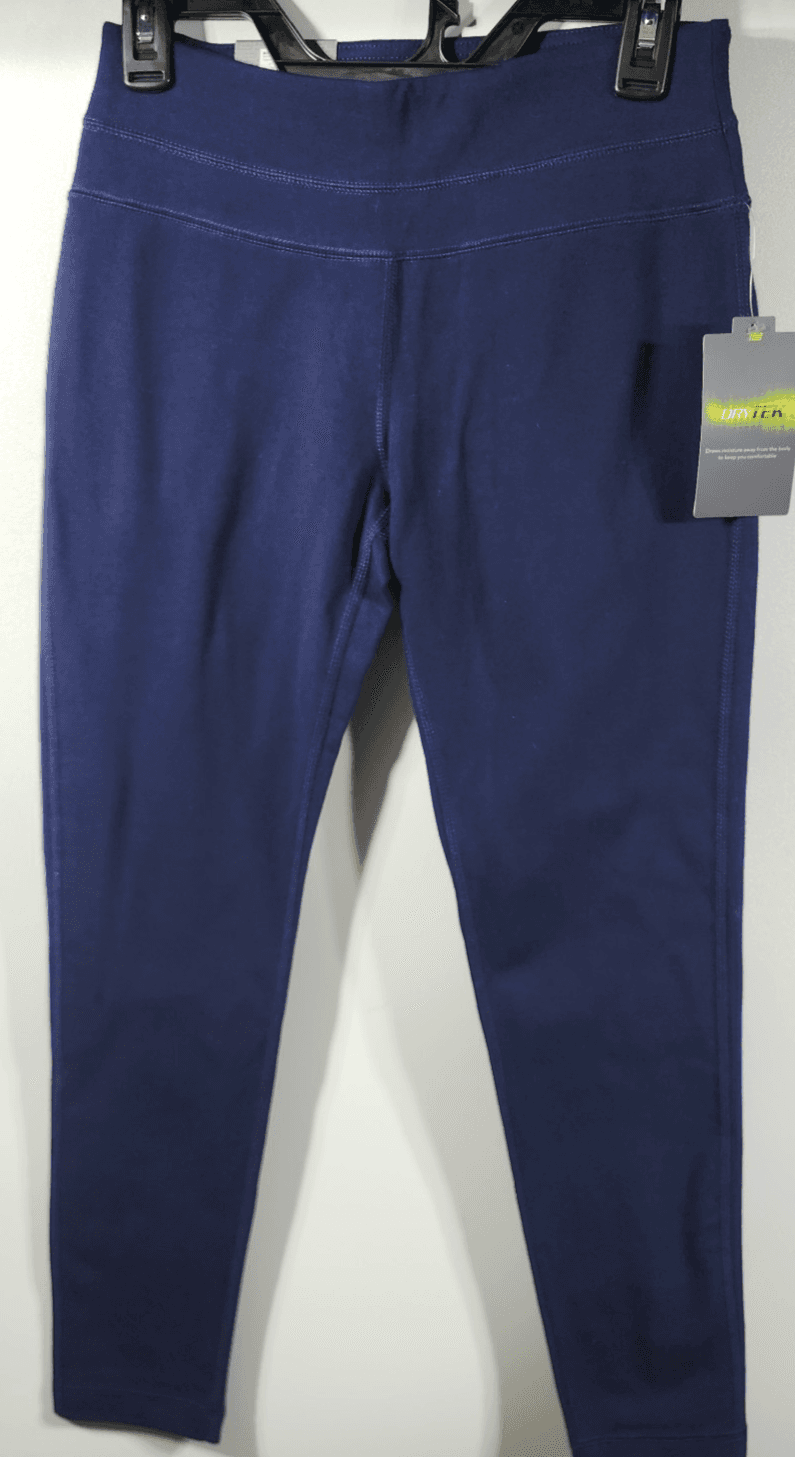 Tek Gear Leggings Women's S Blue Crop Active Athletic Mid Rise Elastic Workout - Thumbnail 5