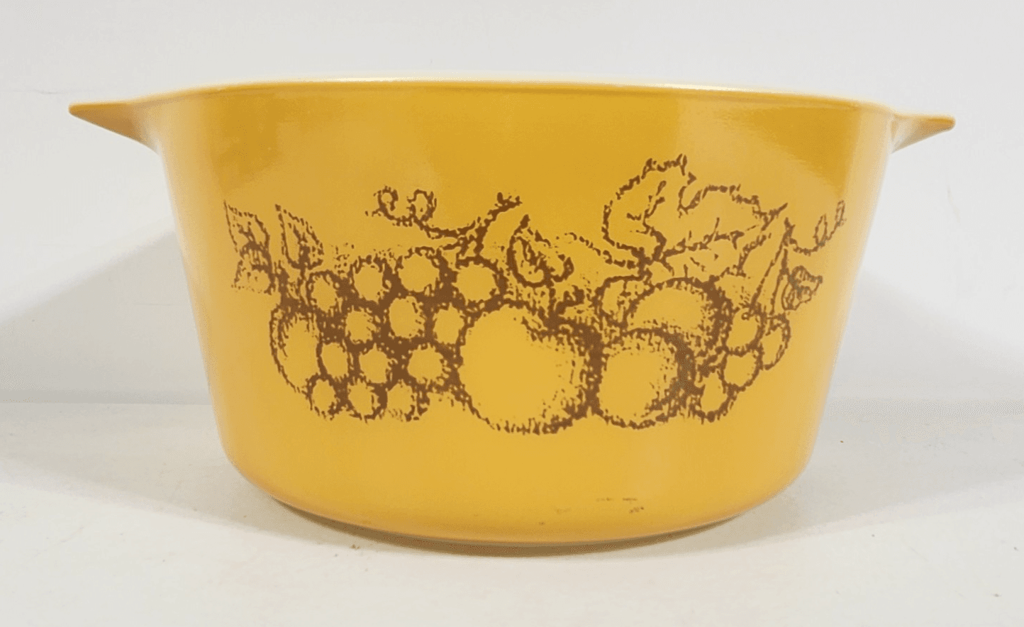 Vintage Pyrex Old Orchard Round Casserole Dish 1 Quart #473 Bake Serve & Store