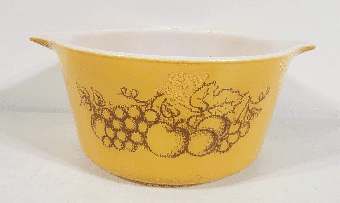 Vintage Pyrex Old Orchard Round Casserole Dish 1 Quart #473 Bake Serve & Store - Thumbnail 2