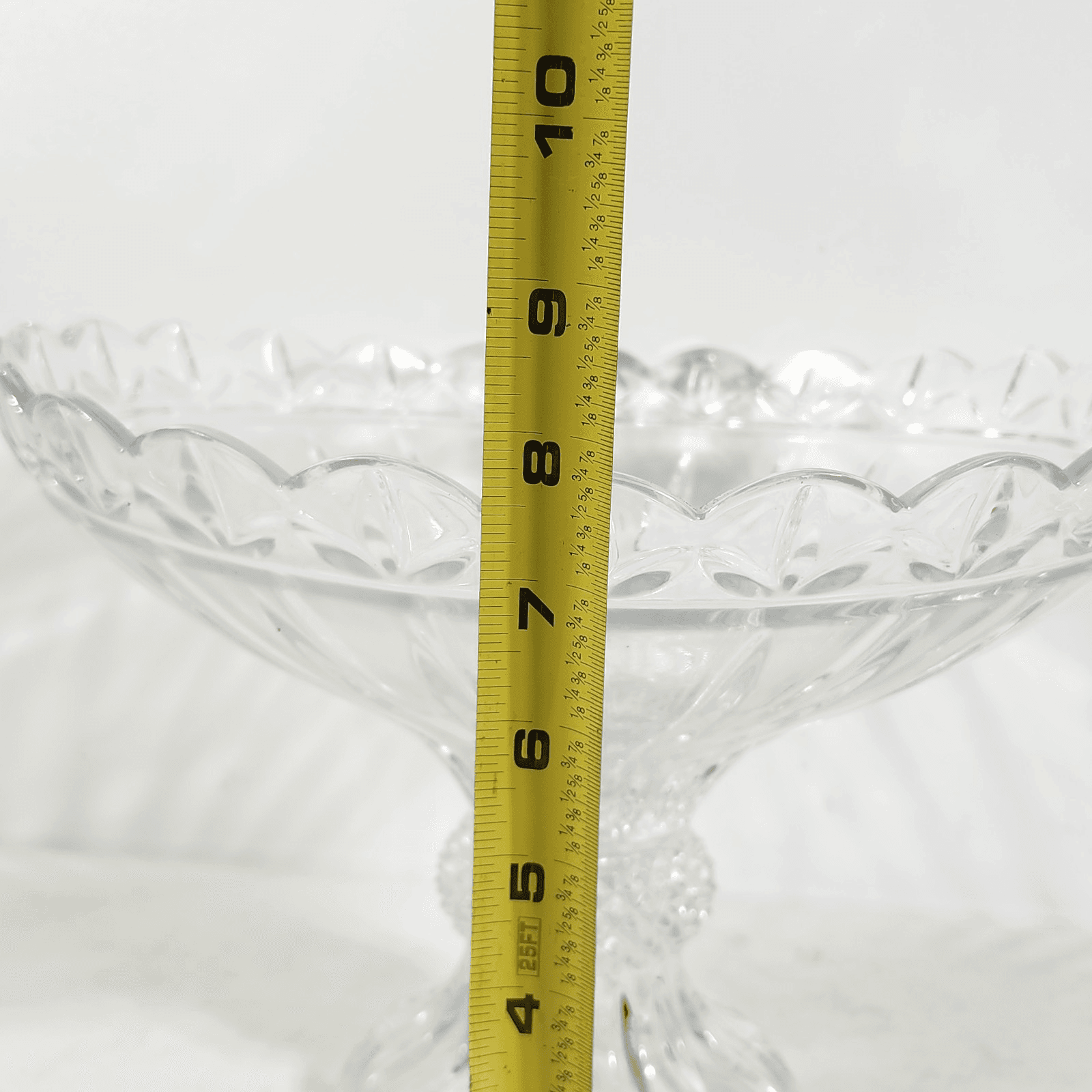Vtg Godinger Olympia Leaded Crystal Pedestal Centerpiece Compote Bowl Holidays - Thumbnail 6