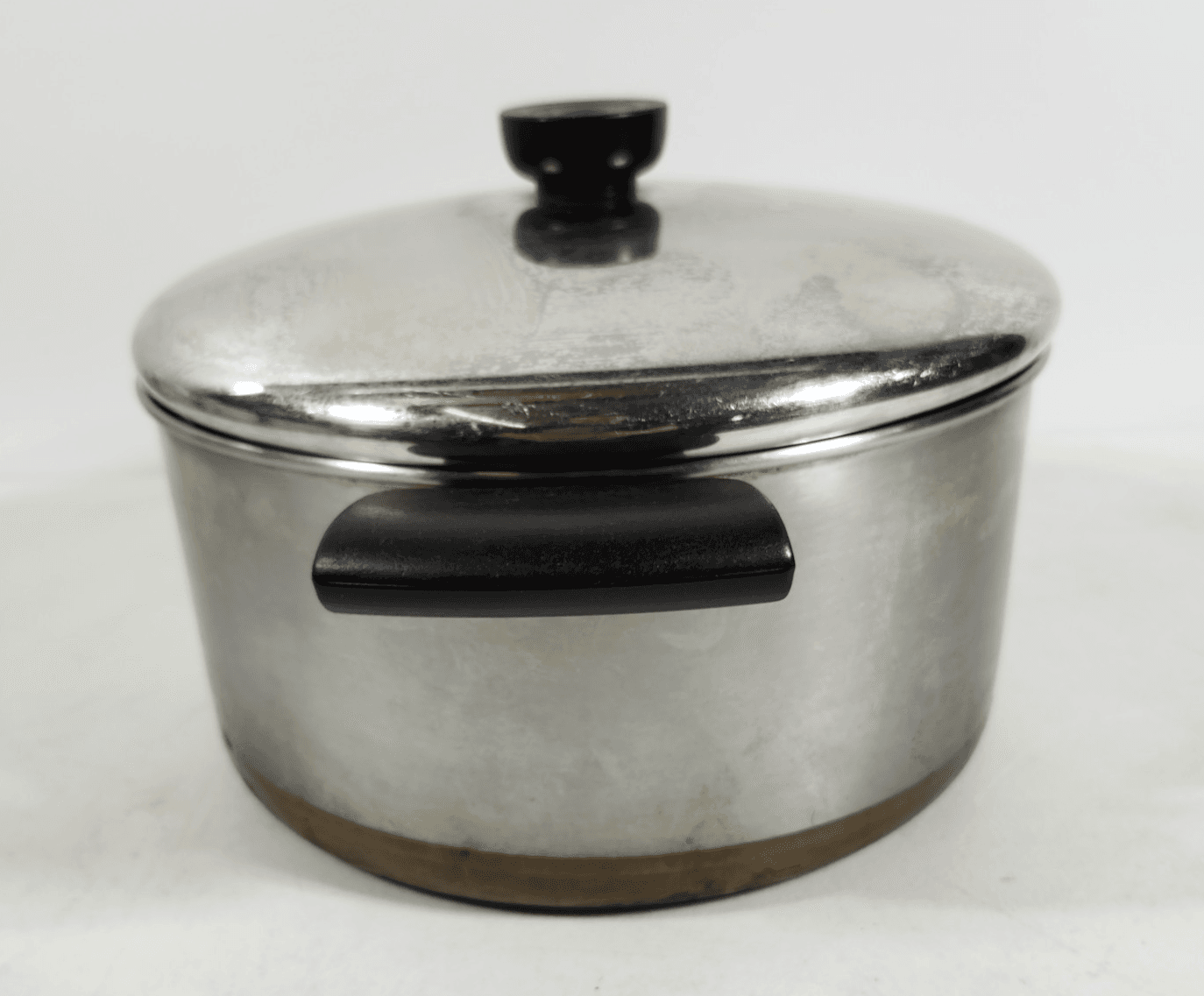 Revere Ware 4.5 Qt Quart Copper Bottom Sauce Pan Pot W/Lid Stainless - Thumbnail 8