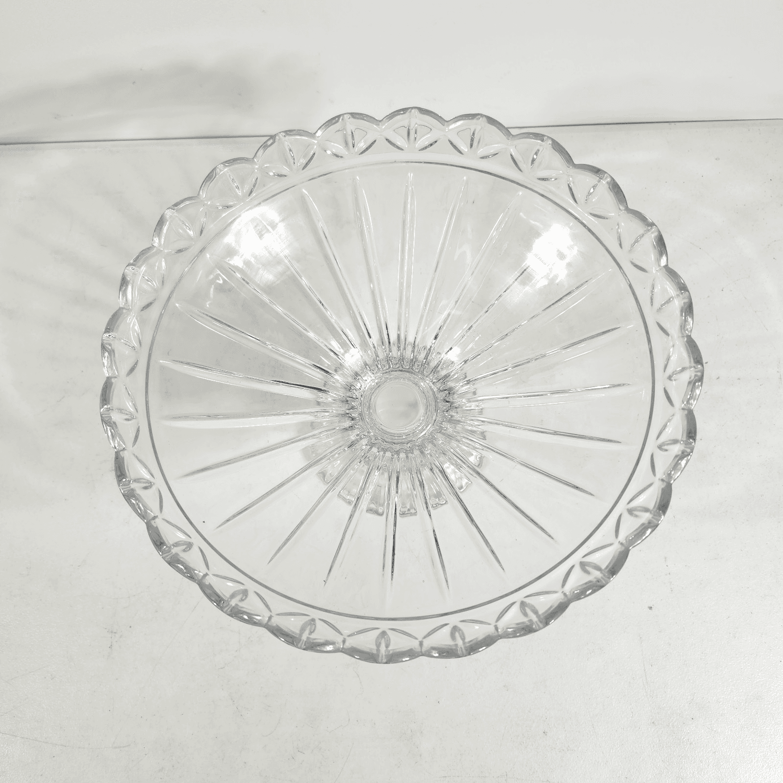 Vtg Godinger Olympia Leaded Crystal Pedestal Centerpiece Compote Bowl Holidays - Thumbnail 4
