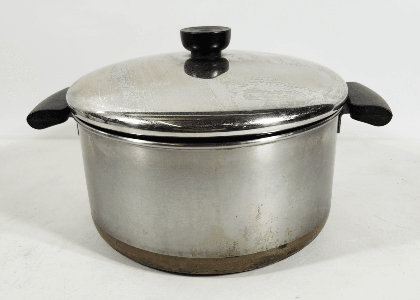Revere Ware 4.5 Qt Quart Copper Bottom Sauce Pan Pot W/Lid Stainless - Thumbnail 7