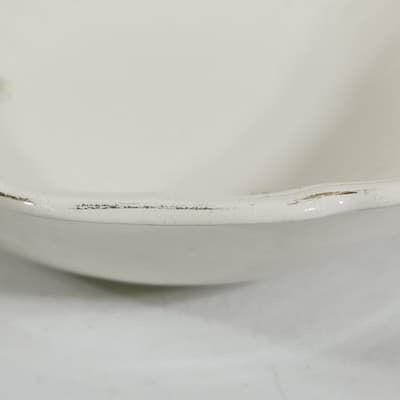 Johnson Brothers Old Chelsea Pink Roses Serving Bowl 1930s English Ironstone 8" - Thumbnail 7