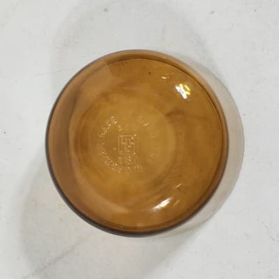Vintage Anchor Hocking 434 Custard Cup Ramekin Oven Proof 4” Amber USA - Thumbnail 6