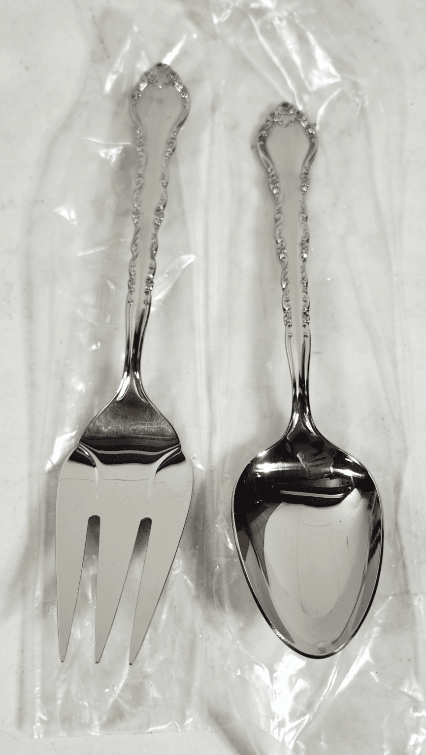 International Stainless GIGI Deluxe Stainless Serving Spoon Fork Utensils NEW