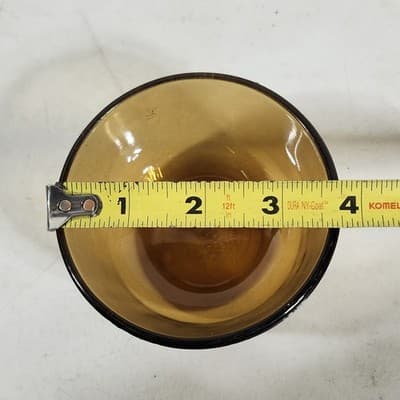 Vintage Anchor Hocking 434 Custard Cup Ramekin Oven Proof 4” Amber USA - Thumbnail 2