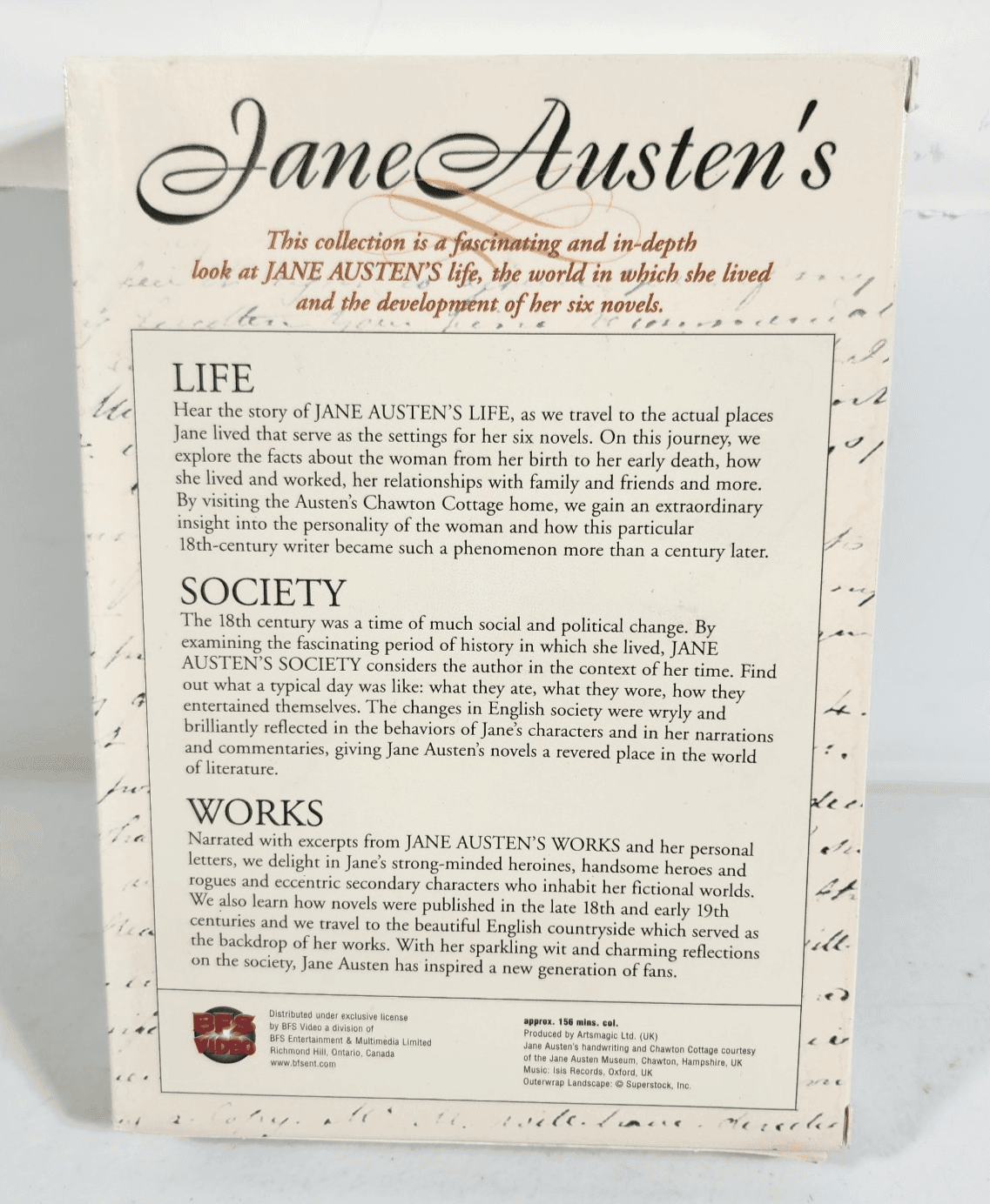 Jane Austen's Life Society Works DVD Set - Thumbnail 2