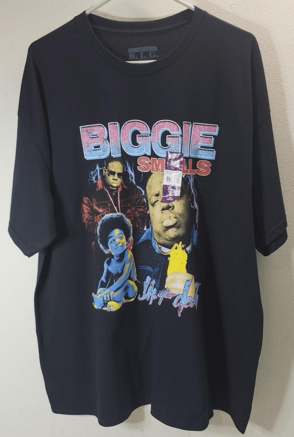 Biggie Smalls Life After Death Hip Hop Black Graphic T-Shirt Size 2XL NEW - Thumbnail 5