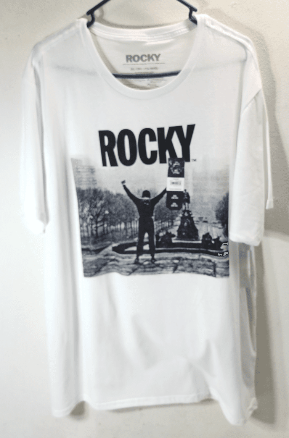 Rocky Graphic Tshirt On Top Of Stairs Men's Size 2XL White Short Sleeve NEW - Thumbnail 5