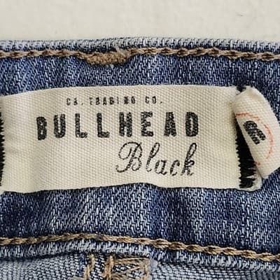 Y2K Bullhead Black Bootcut Women's 7 Jeans Low Rise Light Blue Stretch Denim - Thumbnail 7