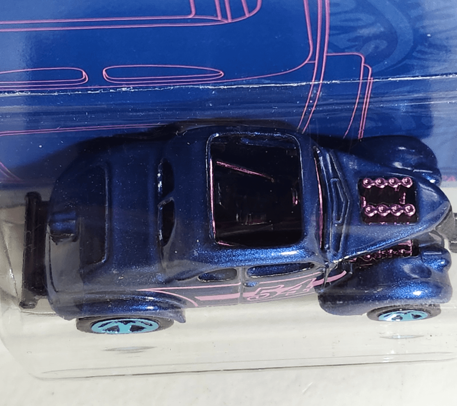 2021 Hot Wheels 54th Anniversary Blue and Pink Pass 'N Gasser Car 1/64 Toy NEW - Thumbnail 3