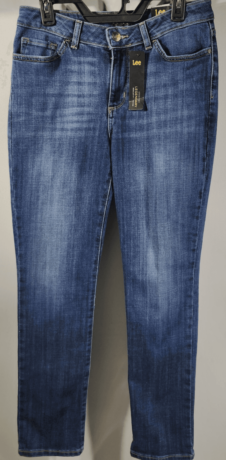 ​Lee Women's Size 10 Jeans Regular Fit Straight Leg Mid Rise Blue Denim NEW - Thumbnail 5