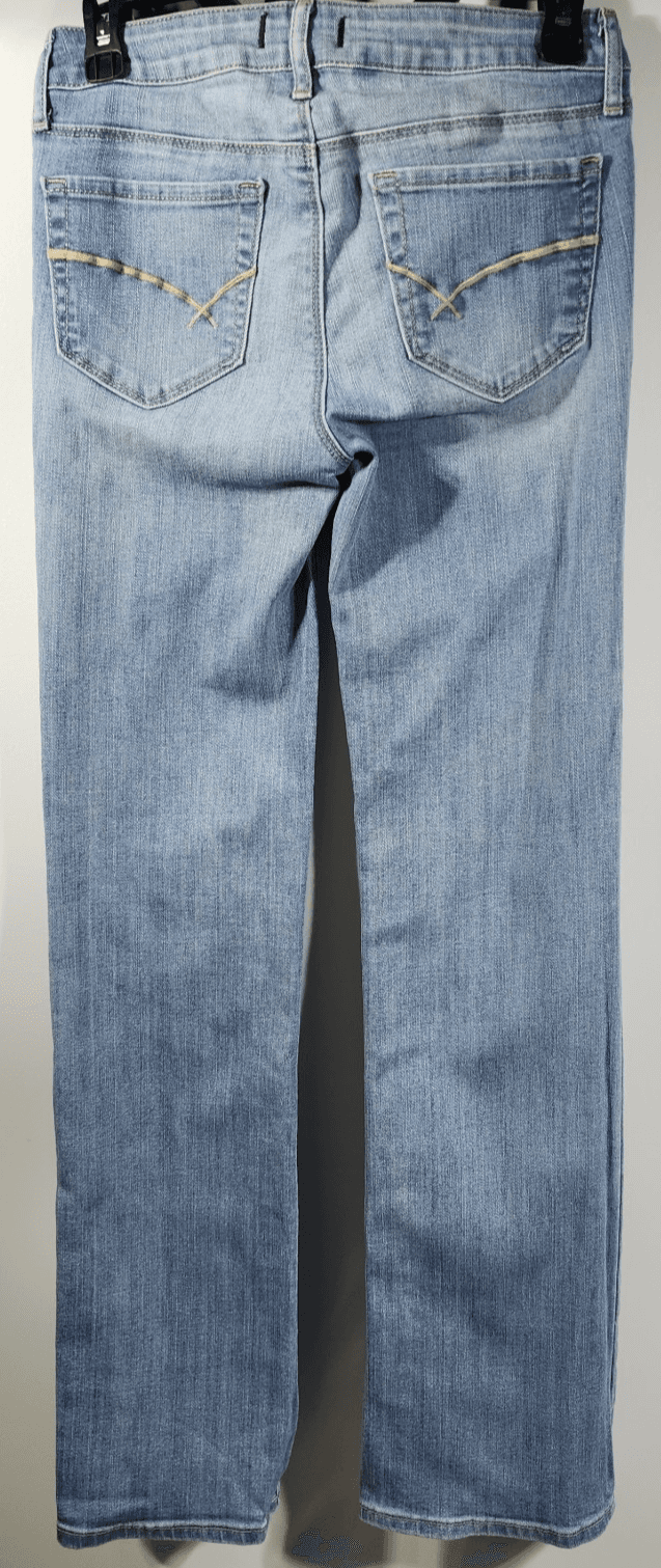 Y2K Bullhead Black Bootcut Women's 7 Jeans Low Rise Light Blue Stretch Denim - Thumbnail 4