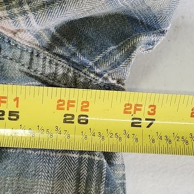 Outdoor Life Men's XXL Button Up Short Sleeve Plaid Shirt Green Yellow - Thumbnail 2