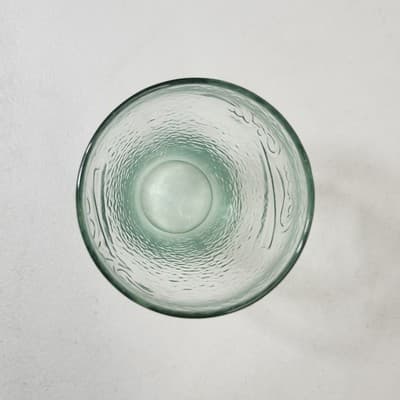 Coca Cola Green Glass Tumblers 6.25” Embossed Logo Vintage Style Cup - Thumbnail 6