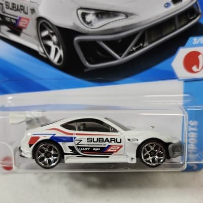 Hot Wheels Subaru BRZ J-Imports White Car 1/64 Toy Vehicle NEW - Thumbnail 2