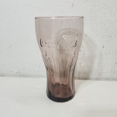 Vintage Purple Coca Cola Drinking Glass Cup Home Bar Decor - Thumbnail 4