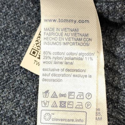 Tommy Hilfiger Shirt Mens XXL Long Sleeve Polo Collared Knit Pullover Blue - Thumbnail 8