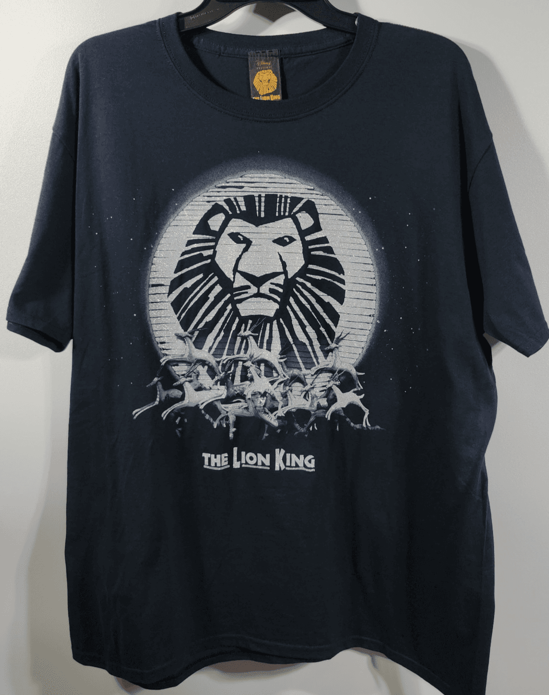 Disney Lion King T Shirt Men's XL Black Short Sleeve Sparkly Graphic - Thumbnail 5