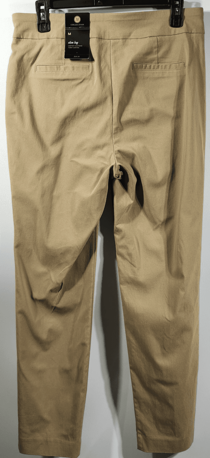 JM Collection Cambridge Pants Women's M Slim Leg Tummy Control Pull On NEW - Thumbnail 4