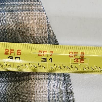Outdoor Life Men's XXL Button Up Short Sleeve Plaid Shirt Green Yellow - Thumbnail 3