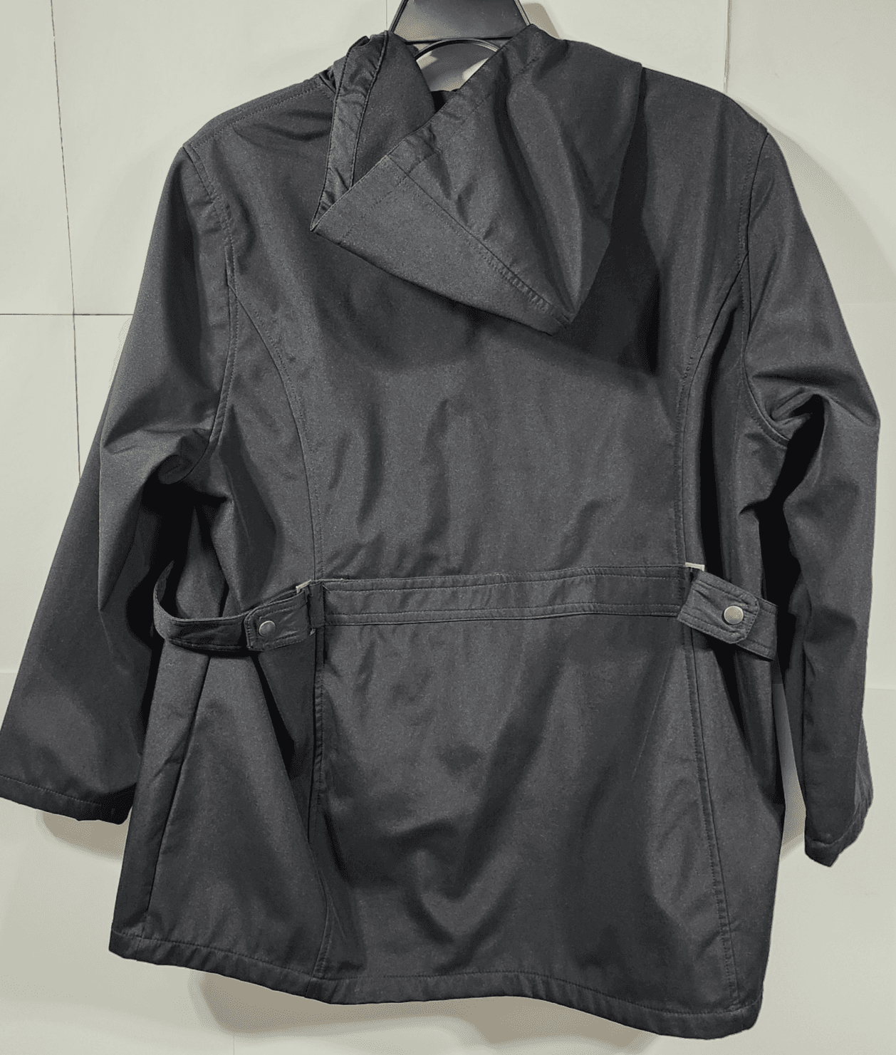Free Tech Women's 2X (18-20) Black Soft Shell Hooded Jacket Full Zip W/Pockets - Thumbnail 6