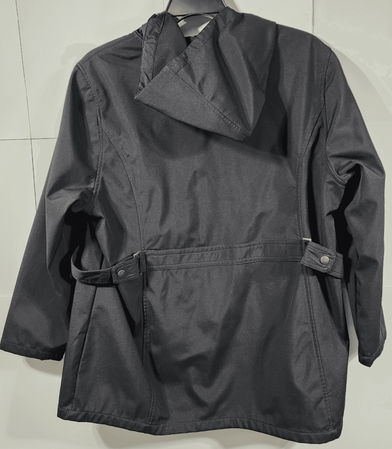 Free Tech Women's 2X (18-20) Black Soft Shell Hooded Jacket Full Zip W/Pockets - Thumbnail 4