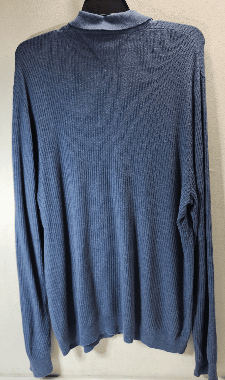 Tommy Hilfiger Shirt Mens XXL Long Sleeve Polo Collared Knit Pullover Blue - Thumbnail 6