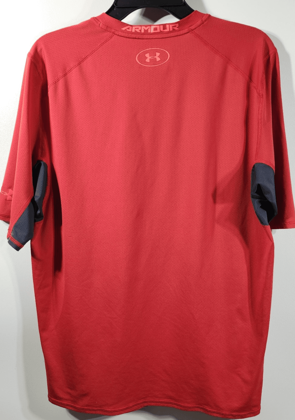 Under Armour Shirt Men's 2XL Red Heat Compression Gym Short Sleeve Running - Thumbnail 6