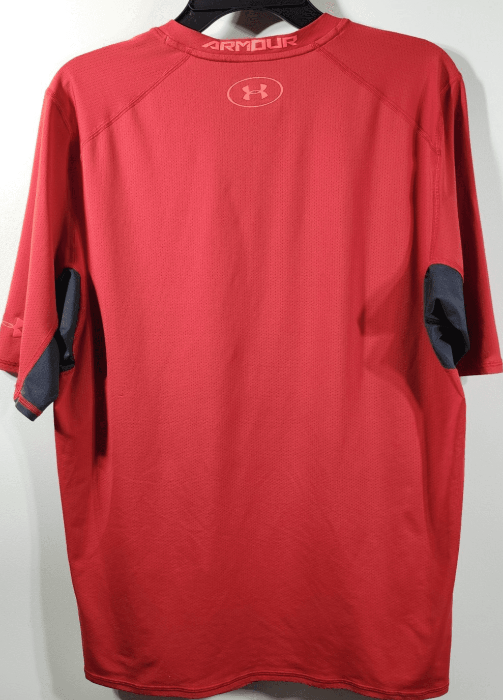 Under Armour Shirt Men's 2XL Red Heat Compression Gym Short Sleeve Running - Thumbnail 4