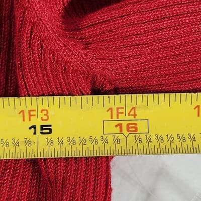 Women's No Boundaries XL Detachable Faux Fur Collar Cardigan Sweater Red NEW - Thumbnail 2