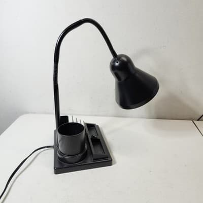 Office Lamp Black Desk Organizer Pen Holder College Home Decor - Thumbnail 10
