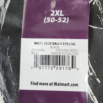Disney Nightmare Before Christmas Jack Skellington Graphic T-Shirt 2XL Black - Thumbnail 7
