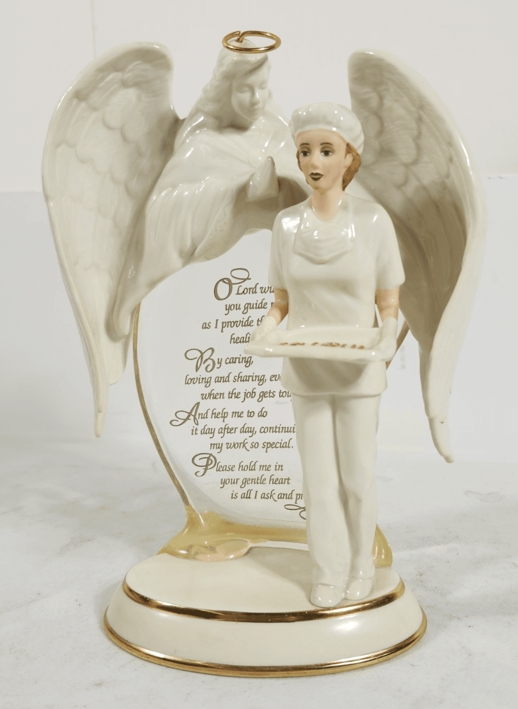 The Bradford Exchange Angel Of Miracles Nurse Figurine 2002 Home Decor - Thumbnail 2