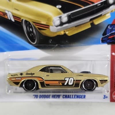2026 Hot Wheels '70 Dodge Hemi Challenger Nightspeed Gold Car 1/64 Toy NEW - Thumbnail 2