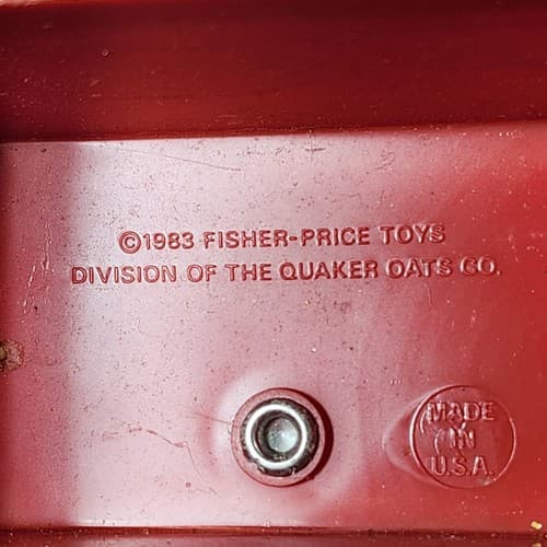 Vintage Fisher Price Husky Helpers Red Fire Truck Toy Vehicle - Thumbnail 12