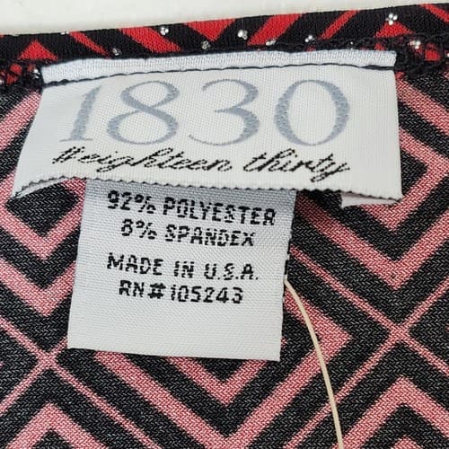 1830 Womens M Sparkle Sleeveless Blouse Shirt Red Eighteen Thirty NEW - Thumbnail 7