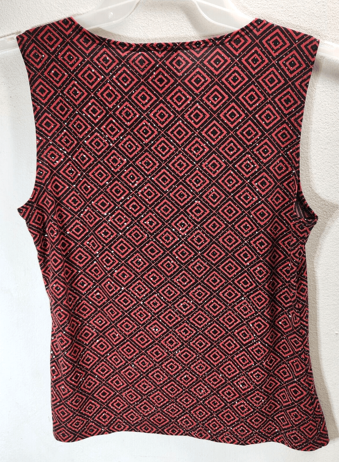 1830 Womens M Sparkle Sleeveless Blouse Shirt Red Eighteen Thirty NEW - Thumbnail 6