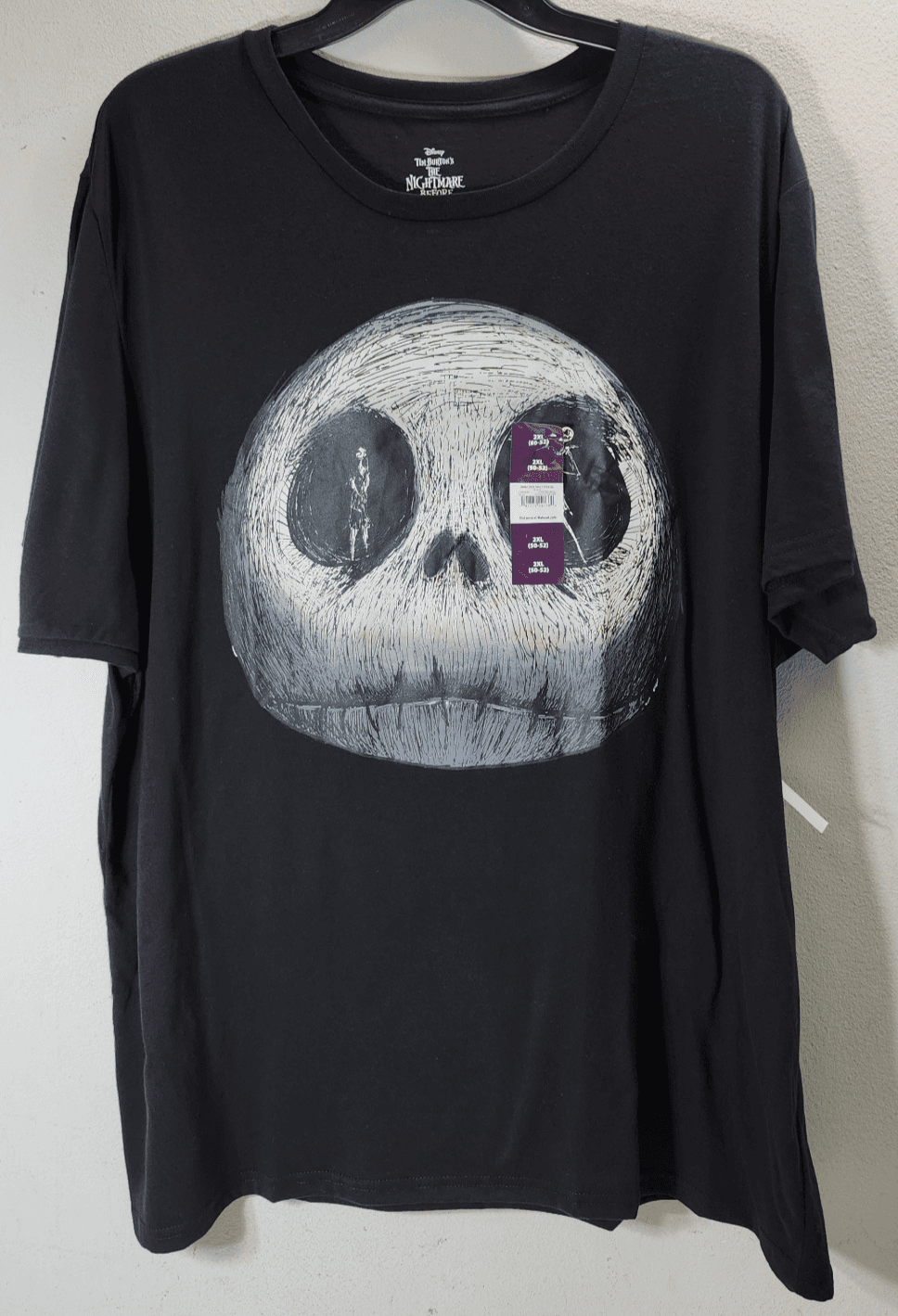 Disney Nightmare Before Christmas Jack Skellington Graphic T-Shirt 2XL Black - Thumbnail 5