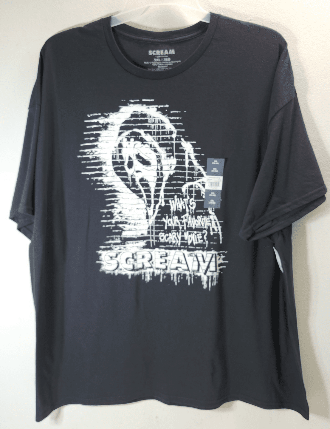 Scream Ghost Face TShirt Size 3XL Black What’s Your Favorite Scary Movie Horror - Thumbnail 5