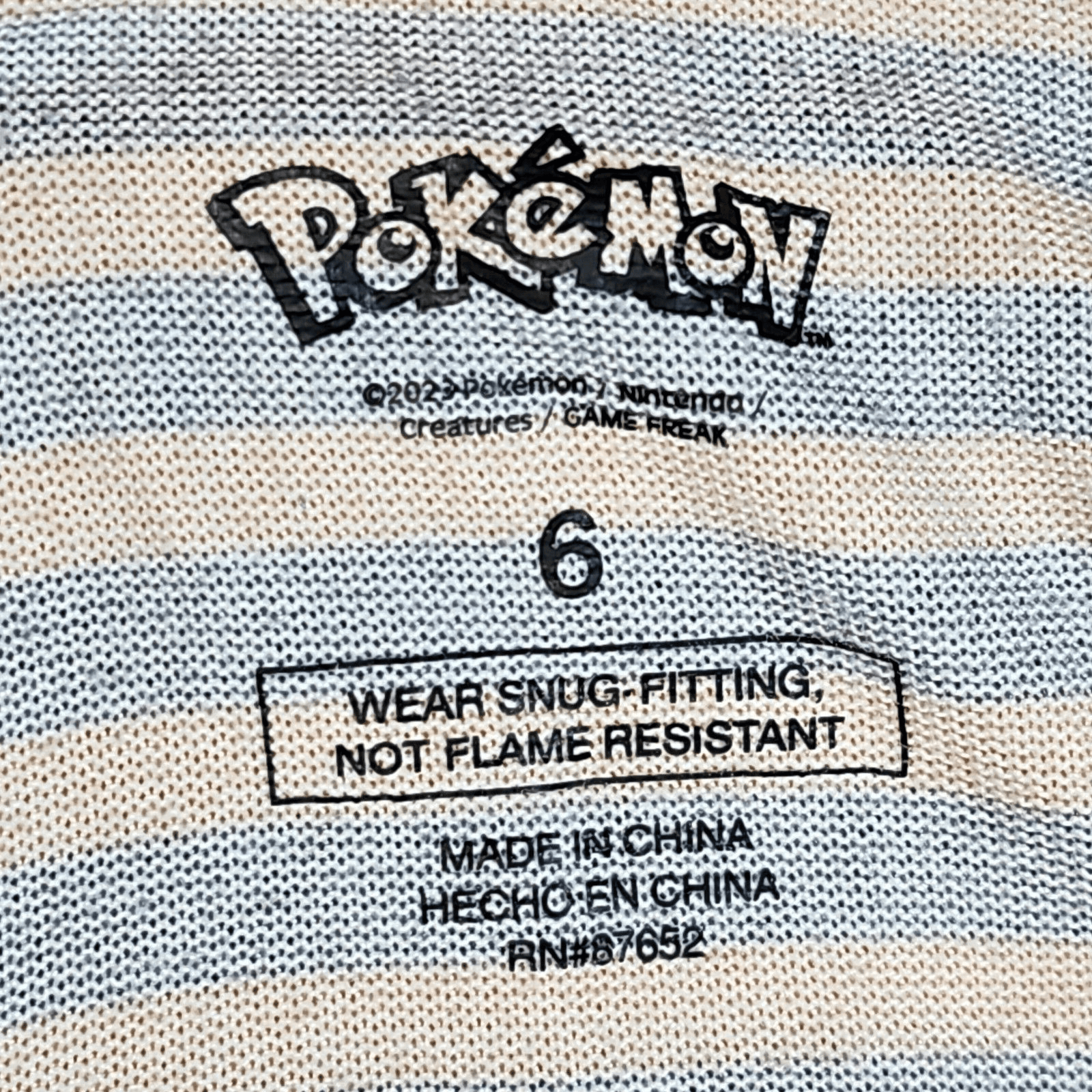 Pokemon Halloween Pumpkin Orange Striped Shirt Size 6 - Thumbnail 5
