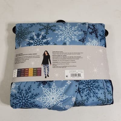 2-Piece ClimateRight by Cuddl Duds Women’s XS Base Layer Top Legging Blue - Thumbnail 4