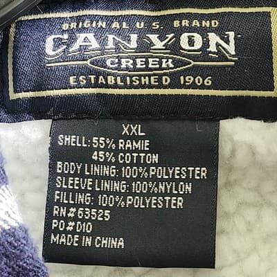 Canyon Creek Men's XXL Flannel Jacket Shaket Blue White Plaid Button Up - Thumbnail 7