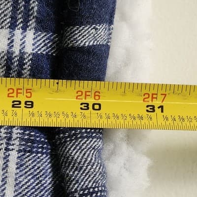 Canyon Creek Men's XXL Flannel Jacket Shaket Blue White Plaid Button Up - Thumbnail 3