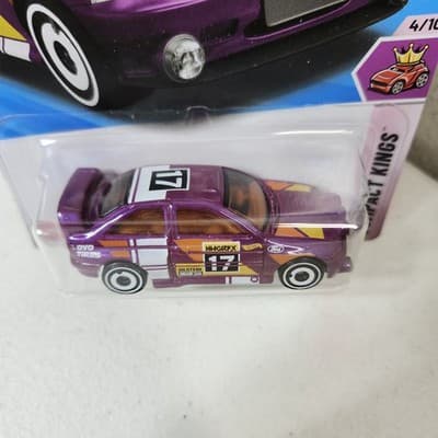2025 Hot Wheels Compact Kings Ford Escort Purple Car 1/64 Toy Vehicle NEW - Thumbnail 3